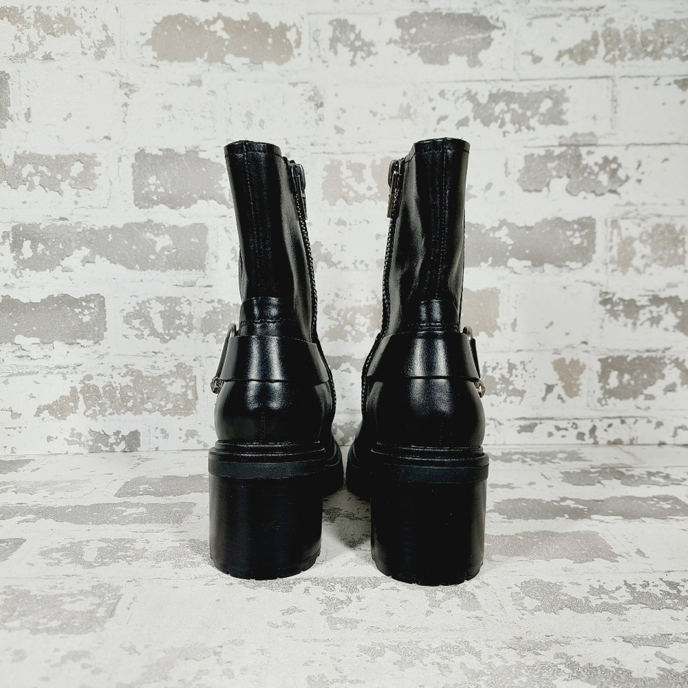 Black Leather Ankle Boots - Picture 5 of 11